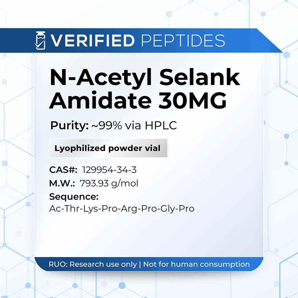 N-Acetyl Selank Peptide